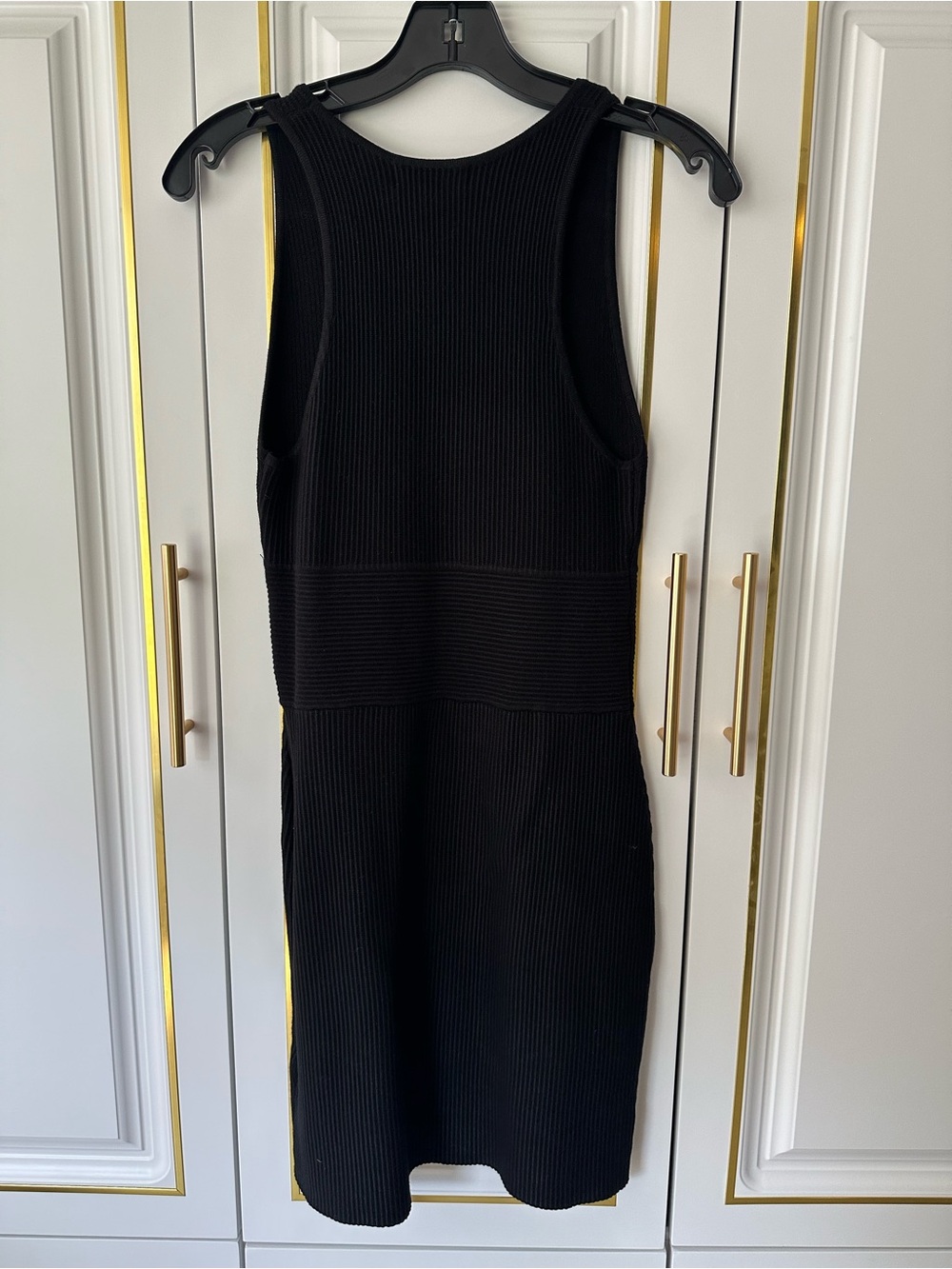 House of Harlow 1960 Black Sleeveless Ribbed Mini Dress - Picture 4 of 7